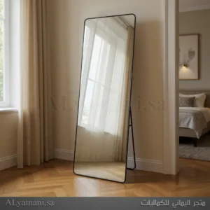 مرايا ستاند ارضية جدارية مستطيلة 60x165 سم اطار اسود