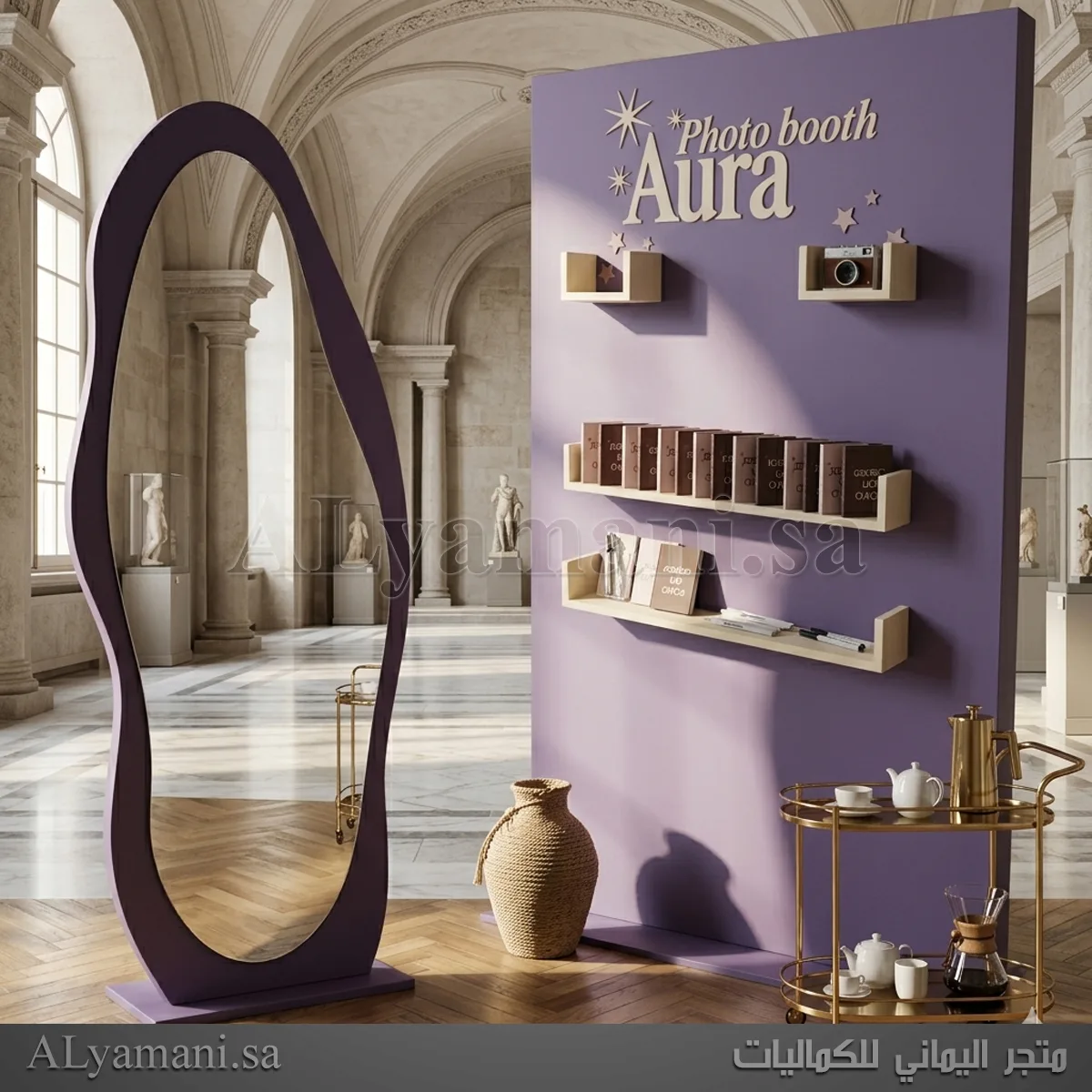 طقم فوتوبوث ستاند للمناسبات والحفلات والتصوير صورة اضافية
