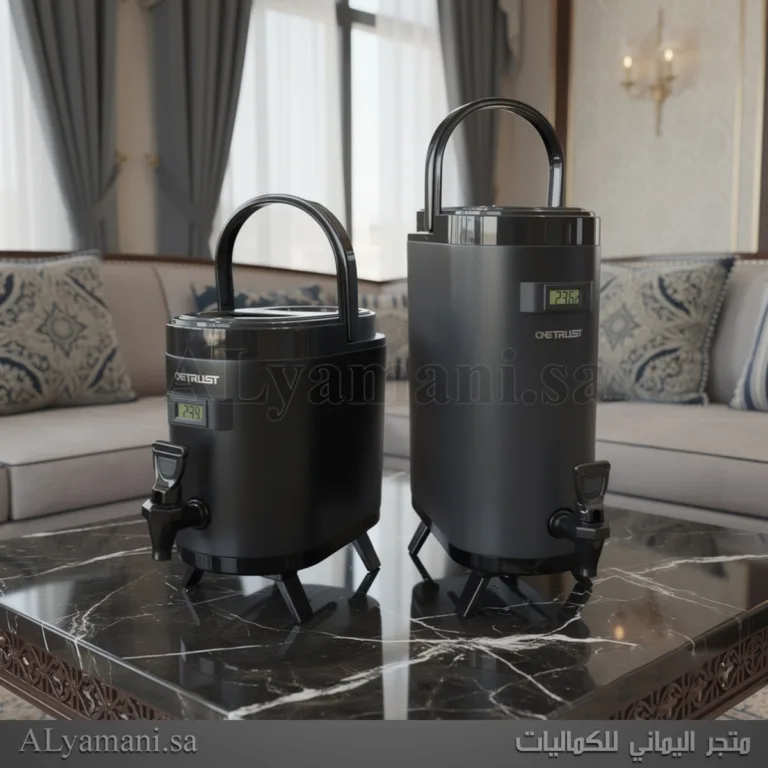 ترمس ون تراست الاسود المطفي موزع مشروبات ذكي سعات مرنة وخفيفة